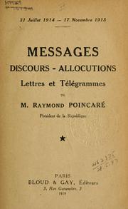 Cover of: Messages, discours, allocutions, lettres et télégrammes.