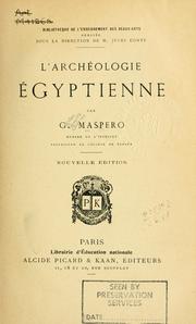 Cover of: L' archéologie égyptienne by Gaston Maspero