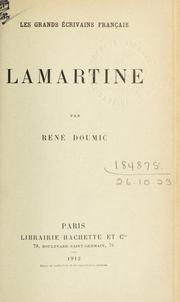 Cover of: Lamartine.