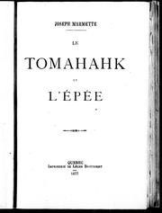 Cover of: Le tomahahk et l'épée