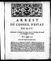 Cover of: Arrest du Conseil d'Estat du roy by France. Conseil d'État.