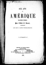 Cover of: Six ans en Amérique (Californie et Orégon)