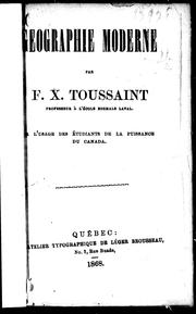 Cover of: Géographie moderne