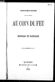 Cover of: Au coin du feu, histoire et fantaisie