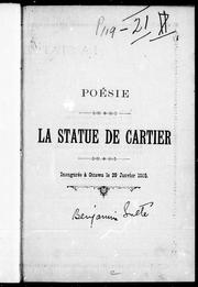 Cover of: La statue de Cartier: inaugurée à Ottawa le 29 janvier 1885
