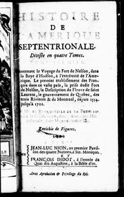 Cover of: Histoire de l'Amérique septentrionale by Claude-Charles Bacqueville de La Potherie