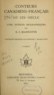 Cover of: Conteurs canadiens-français du XIXe siècle: avec notices biographiques