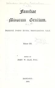 Cover of: Familiae minorum gentium