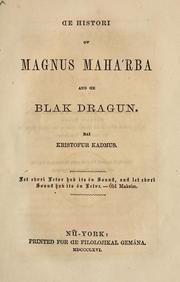Cover of: De histori ov Magnus Maha'rba and de Blak Dragun