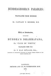 Cover of: Buddhaghosha's parables by Buddhaghosa.