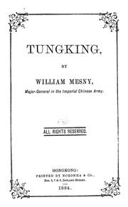 Cover of: Tungking