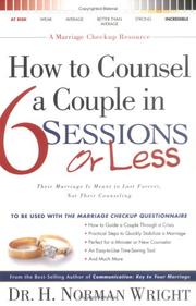 Cover of: How to Counsel a Couple in Six Sessions or Less