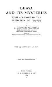 Cover of: Lhasa and its mysteries by Laurence Austine Waddell