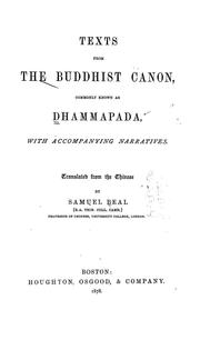 Cover of: Texts from the Buddhist canon: commonly known as Dhammapada