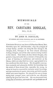 Memorials of Rev. Carstairs Douglas ... missionary of the Presbyterian church of England at Amoy, China. 1877 by John Monteath Douglas