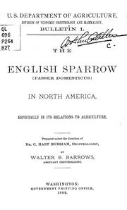 Cover of: The English sparrow (Passer domesticus) in North America by Walter Bradford Barrows