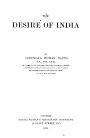 Cover of: The desire of India