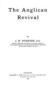 Cover of: The Anglican revival