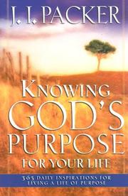 Cover of: Knowing God's purpose for your life