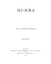 Cover of: Burma by Max Ferrars