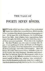 Cover of: The tale of forty seven Ronins