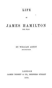 Cover of: Life of James Hamilton, D.D., F.L.S.