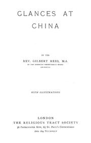 Cover of: Glances at China