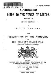 Cover of: Authorised guide to the Tower of London