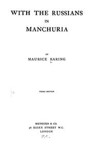 Cover of: With the Russians in Manchuria by Maurice Baring