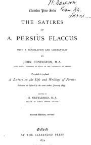 Cover of: The satires of A. Persius Flaccus by Aulus Persius Flaccus
