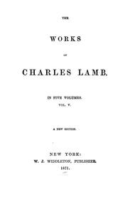 Cover of: Works by Charles Lamb