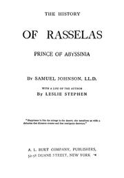 Cover of: The history of Rasselas, Prince of Abyssinia by Samuel Johnson
