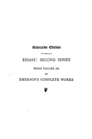 Cover of: Emerson's complete works by Ralph Waldo Emerson