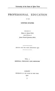 Cover of: Professional education in the United States