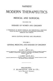 Cover of: Modern therapeutics, medical and surgical: including the diseases of women and children.  A compendium of recent formulae and therapeutical directions from the practice of eminent contemporary physicians, American and foreign