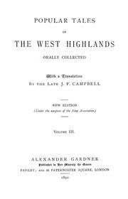 Cover of: Popular tales of the west Highlands