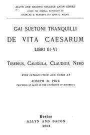 Cover of: Gai Suetoni Tranquilli De vita Caesarum libri III-VI: Tiberius, Caligula, Claudius, Nero