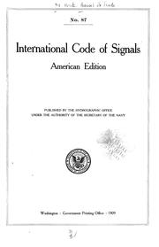 Cover of: International code of signals by United States. Hydrographic Office.