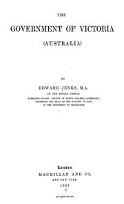 Cover of: The government of Victoria (Australia)