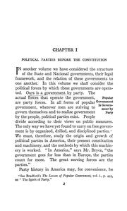 Cover of: American politics: Political parties and party problems in the United States; a sketch of American party history and of the development and operations of party machinery, together with a consideration of certain party problems in their relations to political morality