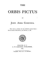 Cover of: The Orbis pictus of John Amos Comenius