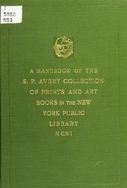 Cover of: A handbook of the S.P. Avery collection of prints and art books in the New York Public Library
