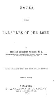 Cover of: Notes on the parables of Our Lord