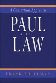 Cover of: Paul & the law: a contextual approach