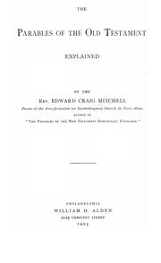 Cover of: The parables of the Old Testament by Edward Craig Mitchell