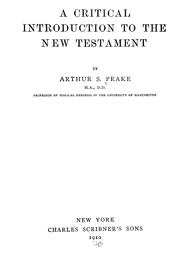 Cover of: A critical introduction to the New Testament