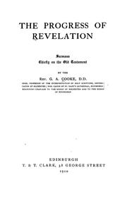 Cover of: The progress of revelation: Sermons chiefly on the Old Testament
