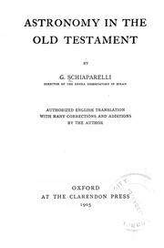 Cover of: Astronomy in the Old Testament