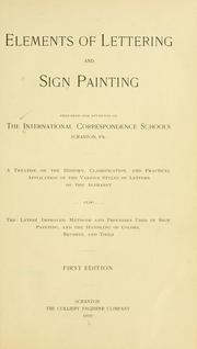 Cover of: Elements of lettering and sign painting