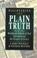 Cover of: Discovering the plain truth